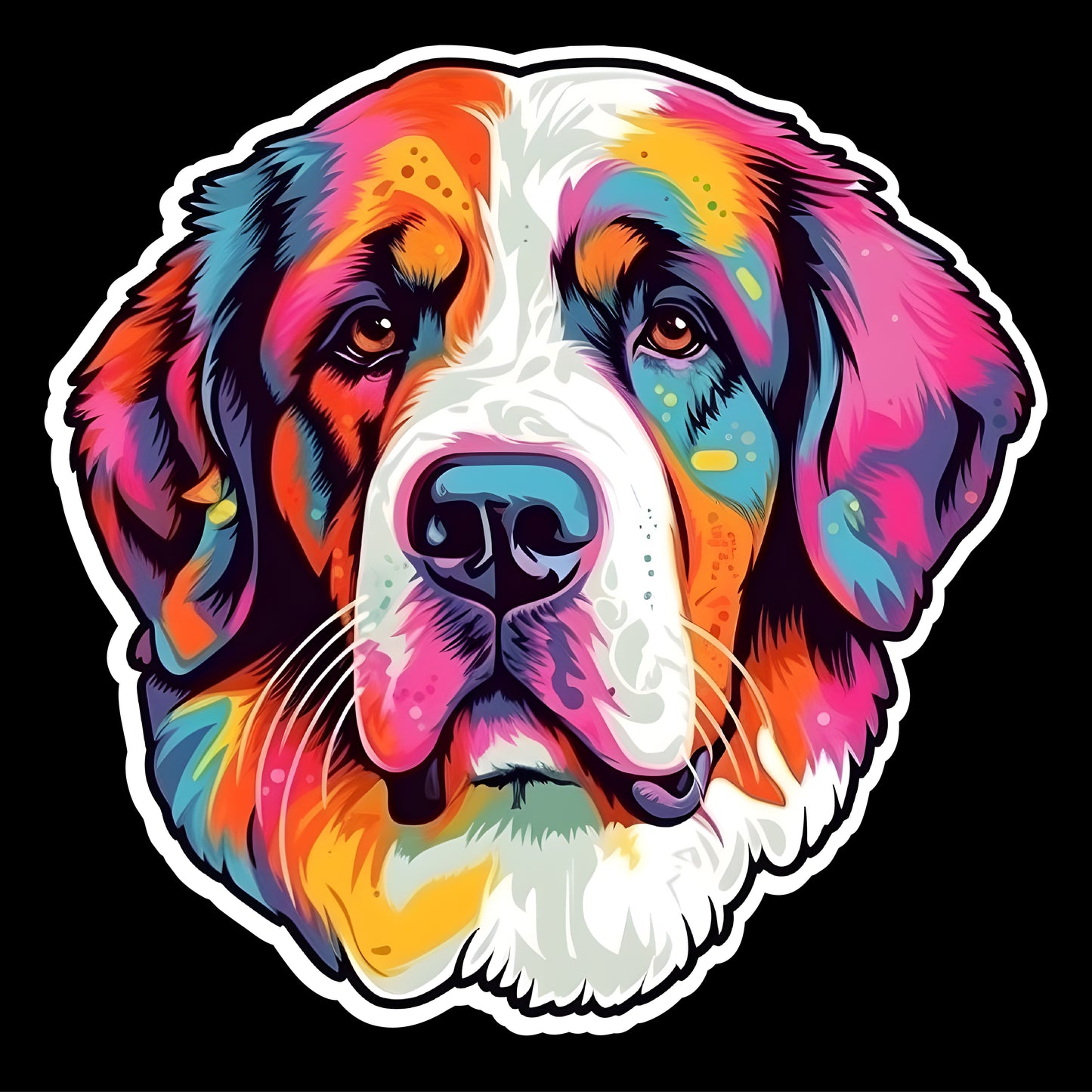Saint Bernard Dog Vinyl Decal Sticker for Car, Laptop, Tumbler and more # 004083