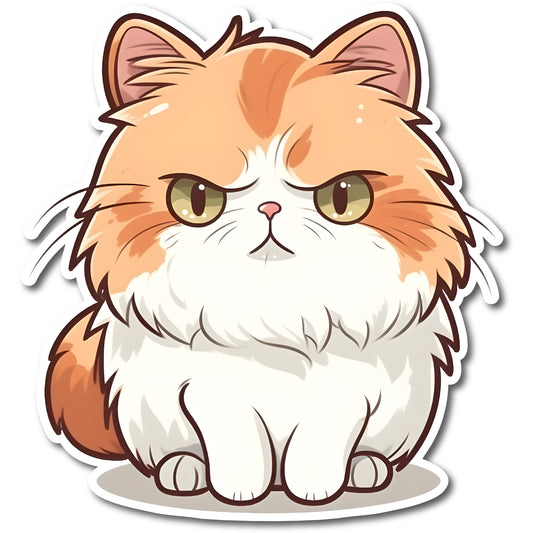 Persian Cat Vinyl Decal Sticker for Car, Laptop, Tumbler and more # 004217