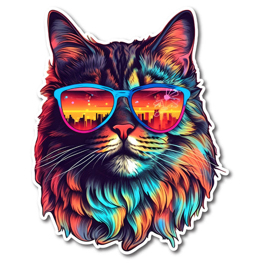 Maine Coon Cat Vinyl Decal Sticker for Car, Laptop, Tumbler and more # 004263