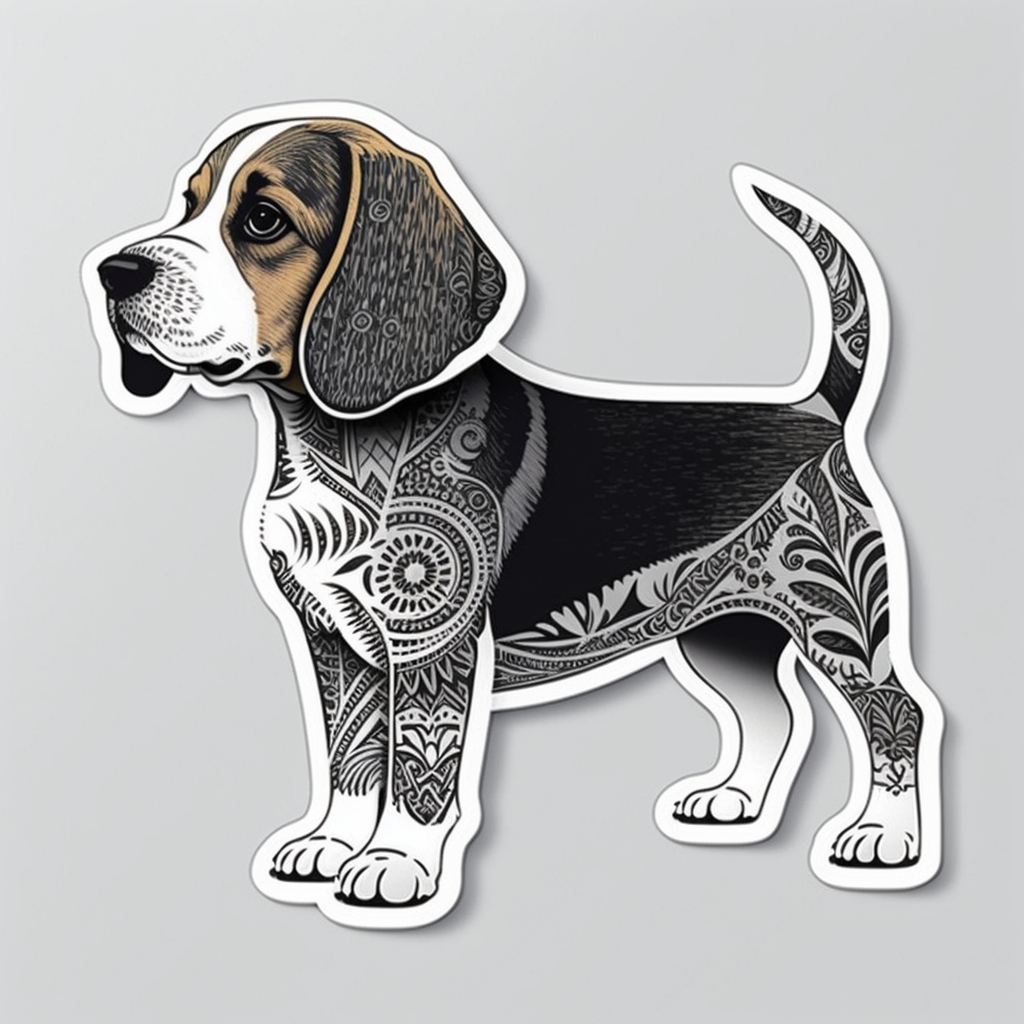 Beagle Dog Vinyl Decal Sticker for Car, Laptop, Tumbler and more # 1827