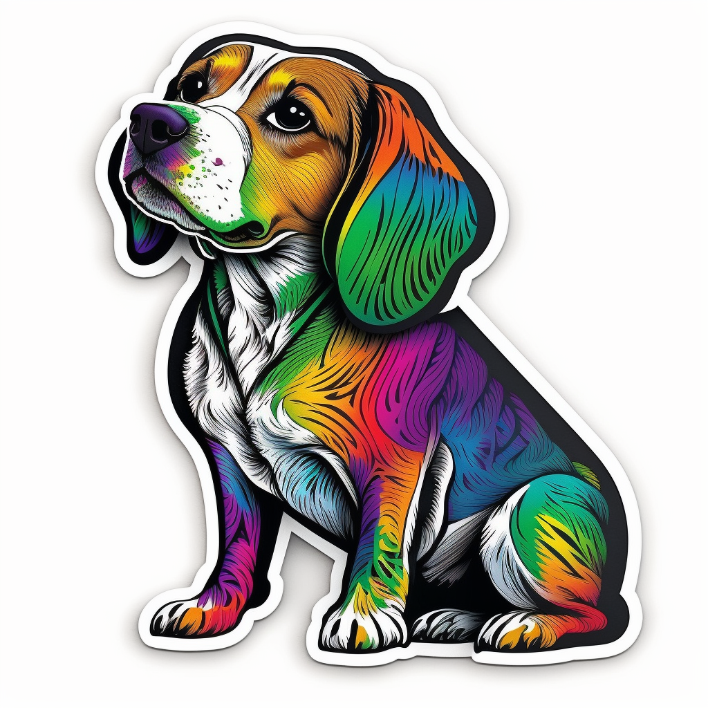 Dog Vinyl Decal Sticker for Car, Laptop, Tumbler and more # 1829-4" x 4"