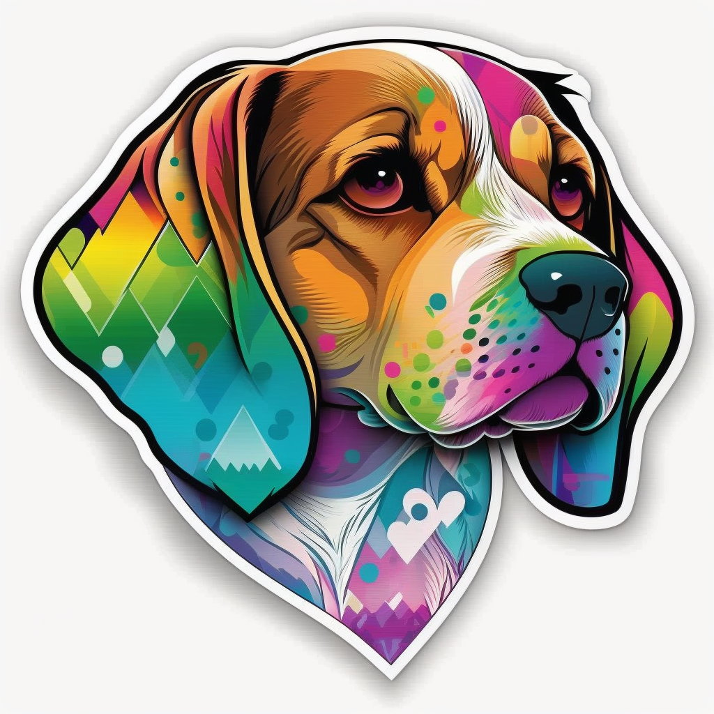 Beagle Dog Vinyl Decal Sticker for Car, Laptop, Tumbler and more # 002469