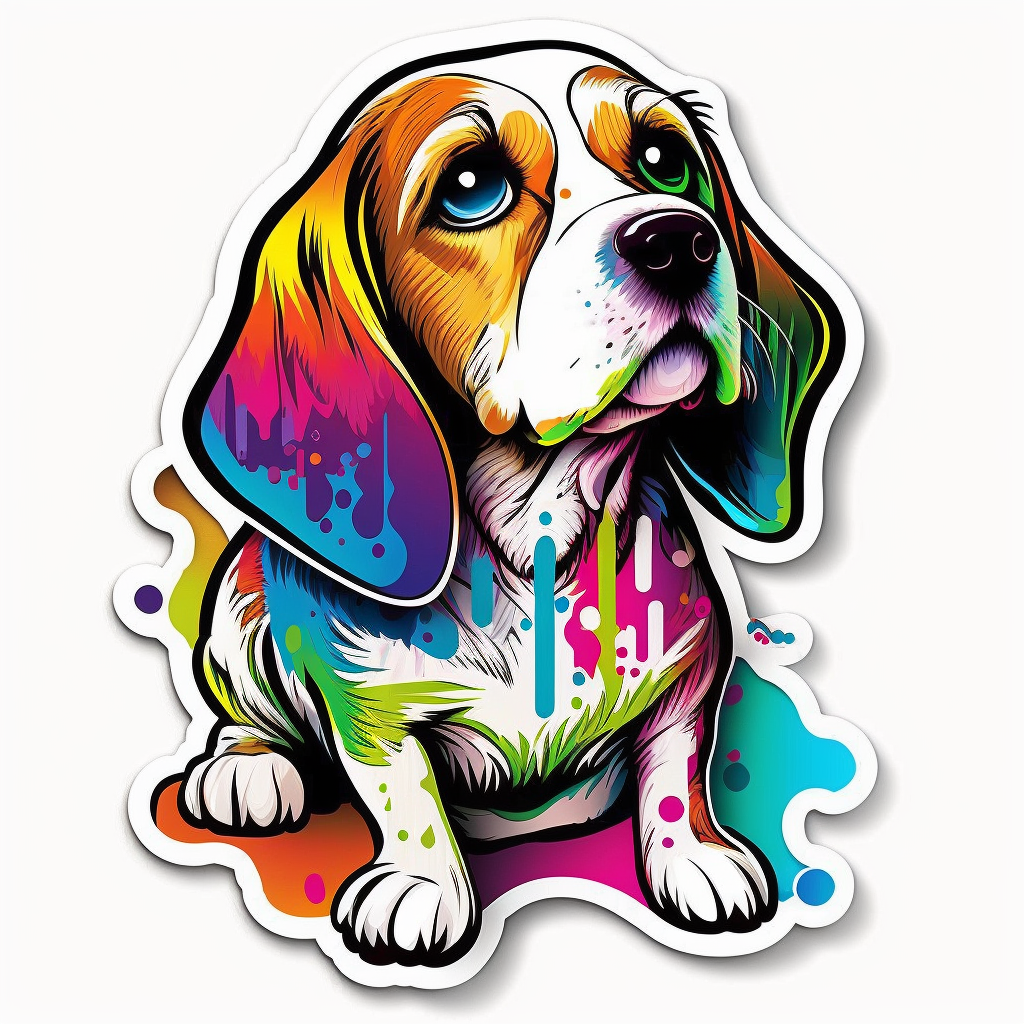 Beagle Dog Vinyl Decal Sticker for Car, Laptop, Tumbler and more # 002696