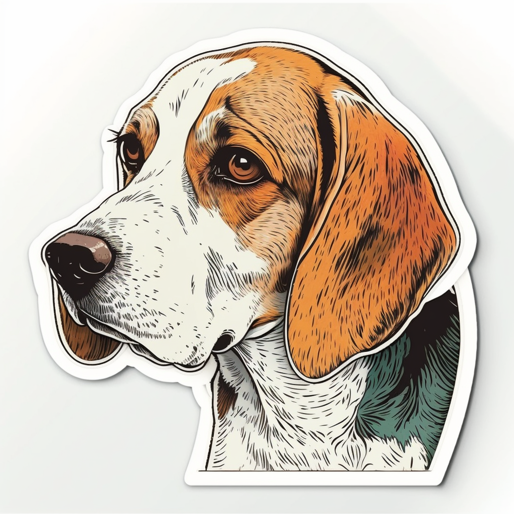 Beagle Dog Vinyl Decal Sticker for Car, Laptop, Tumbler and more # 1837