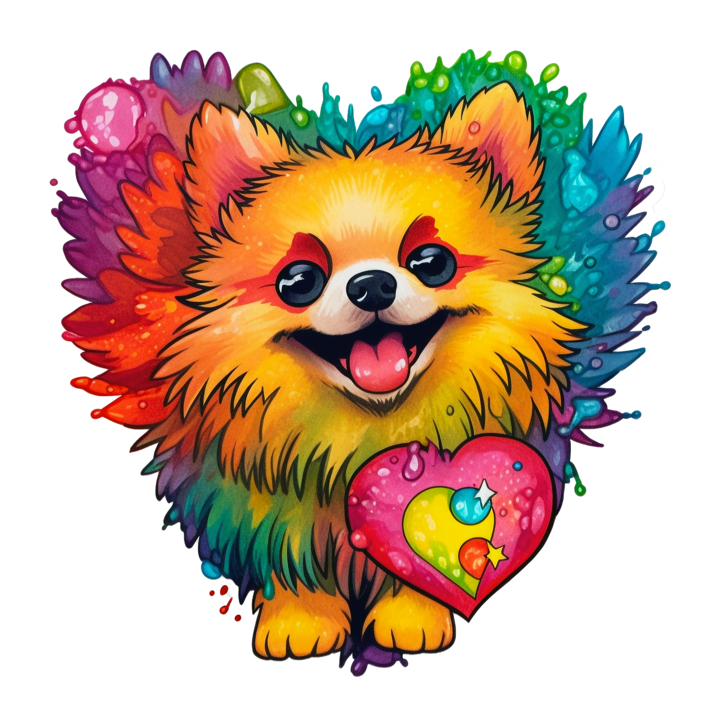 Pomeranian dog Vinyl Decal Sticker for Car, Laptop, Tumbler and more # 1857