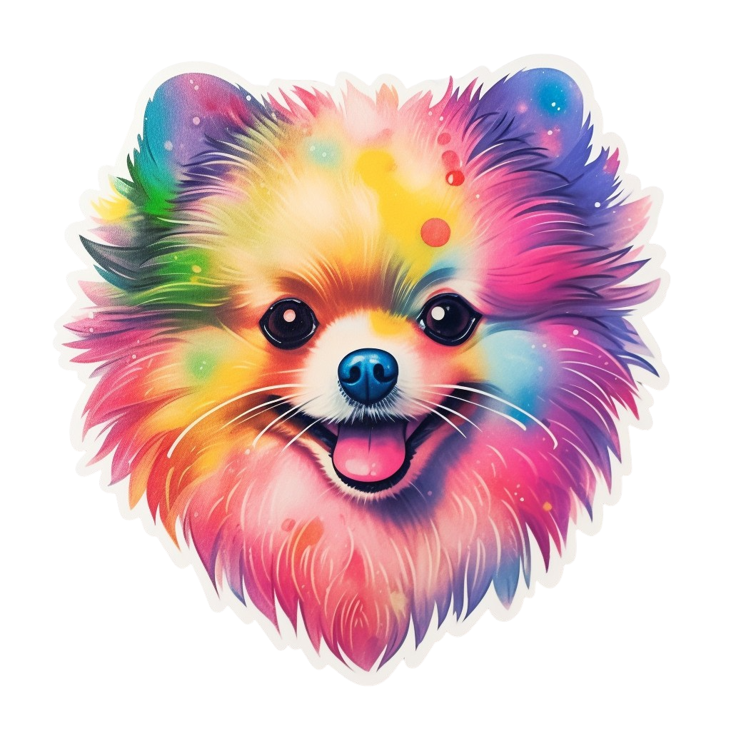 Pomeranian Dog Vinyl Decal Sticker for Car, Laptop, Tumbler and more # 1862