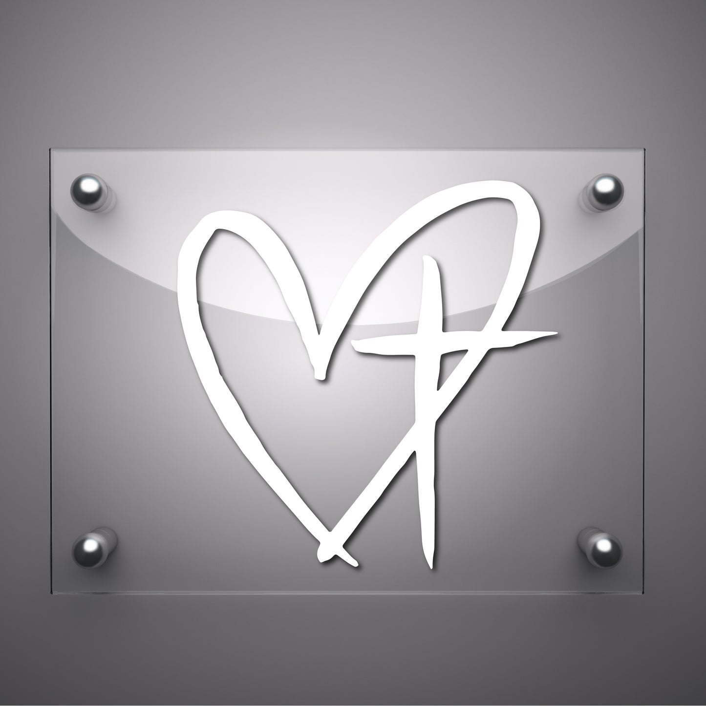 Love Cross Heart Cross  Transfer Vinyl Decal Sticker for Car, Laptop, Tumbler and more # A019931-4" x 4"