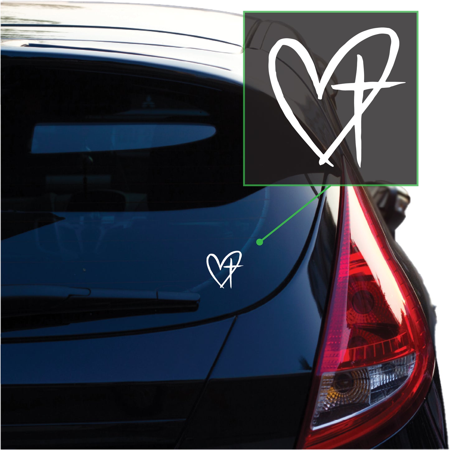 Love Cross Heart Cross  Transfer Vinyl Decal Sticker for Car, Laptop, Tumbler and more # A019931-4" x 4"