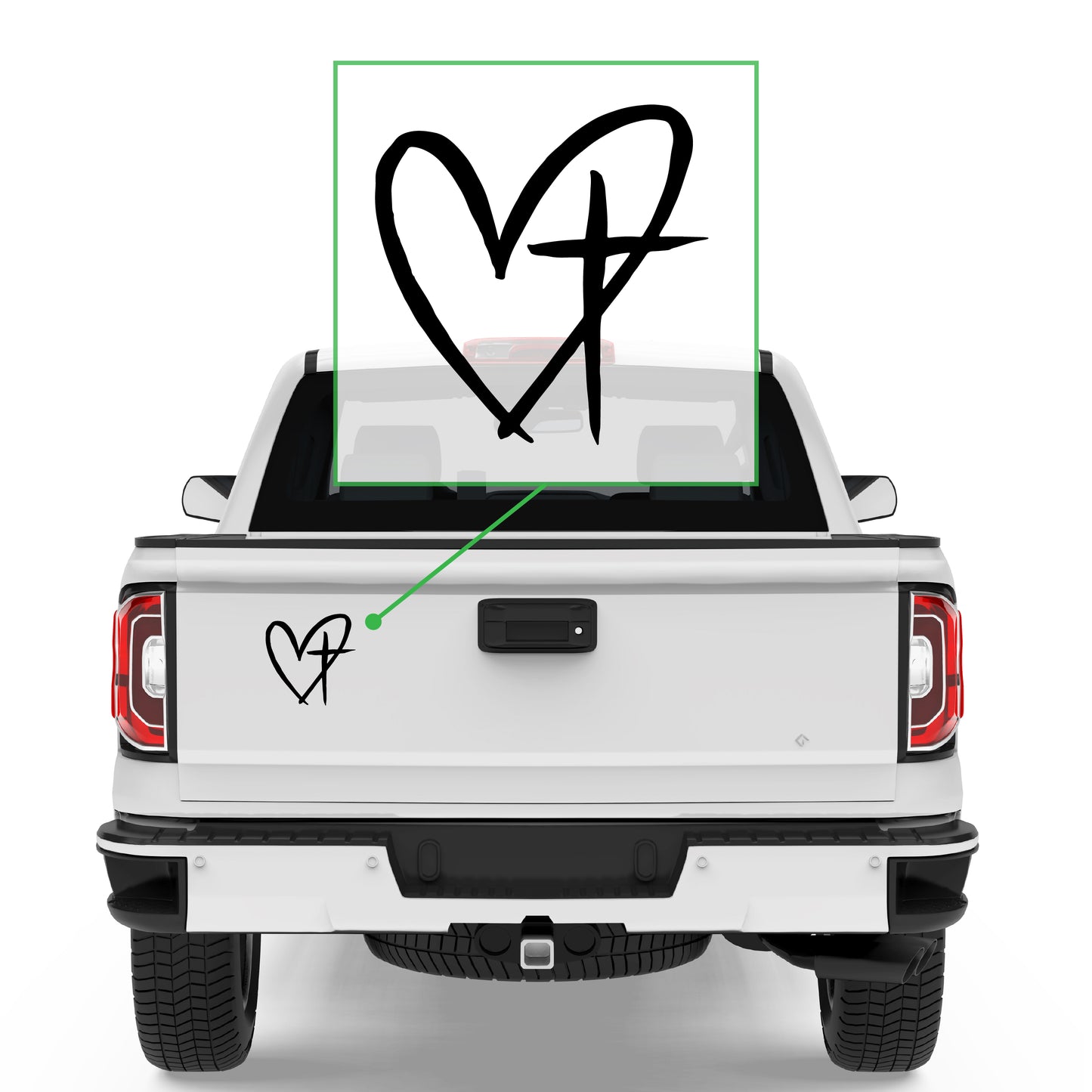 Love Cross Heart Cross  Transfer Vinyl Decal Sticker for Car, Laptop, Tumbler and more # A019931-4" x 4"