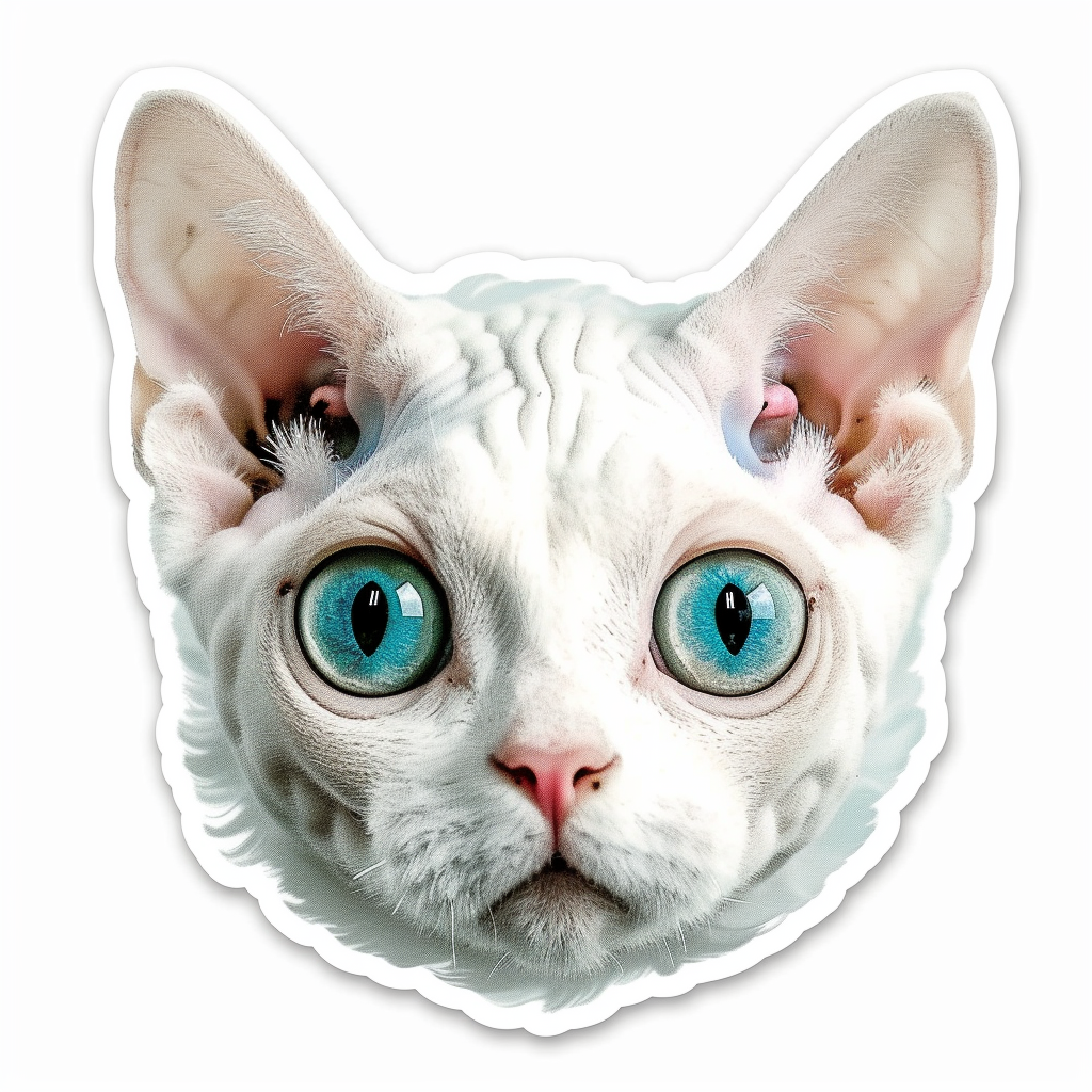 Devon Rex Cat Vinyl Decal Sticker for Car, Laptop, Tumbler and more # F09731