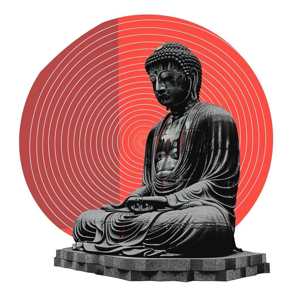 Sticker of a Buddha majestic Expressive surreal Vinyl Decal Sticker for Car, Laptop, Tumbler and more # F016852
