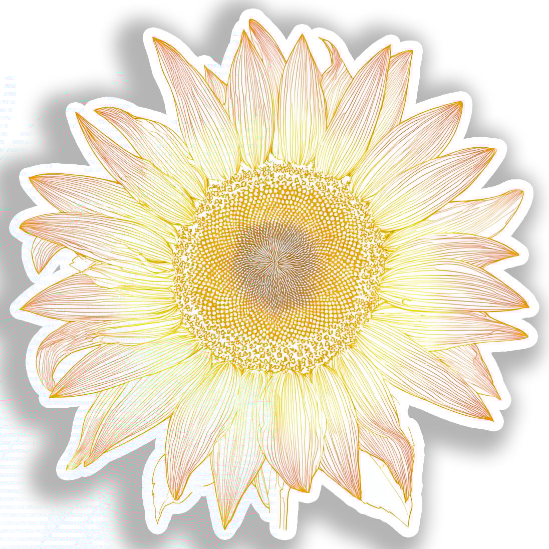 Sunflower Flower Vinyl Decal Sticker for Car, Laptop, Tumbler and more # A019050-4" x 4"