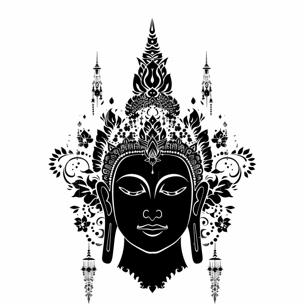 Buddha majestic Expressive surreal Vinyl Decal Sticker for Car, Laptop, Tumbler and more # F016935