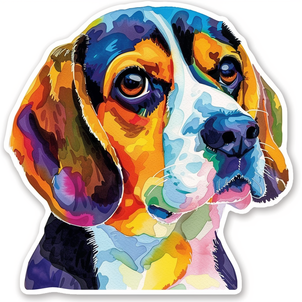Beagle dog Vinyl Decal Sticker for Car, Laptop, Tumbler and more # F012106