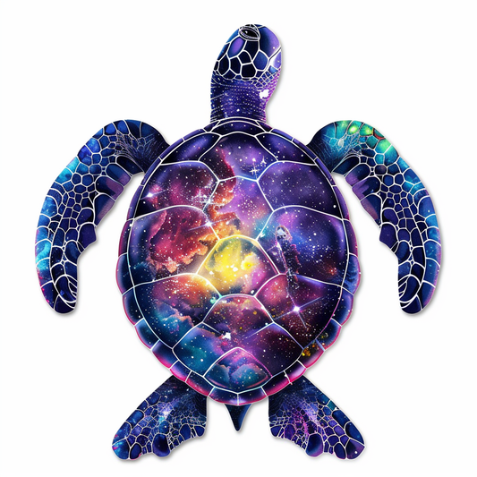 turtle majestic Expressive surreal Vinyl Decal Sticker for Car, Laptop, Tumbler and more # F022143-4" x 4"