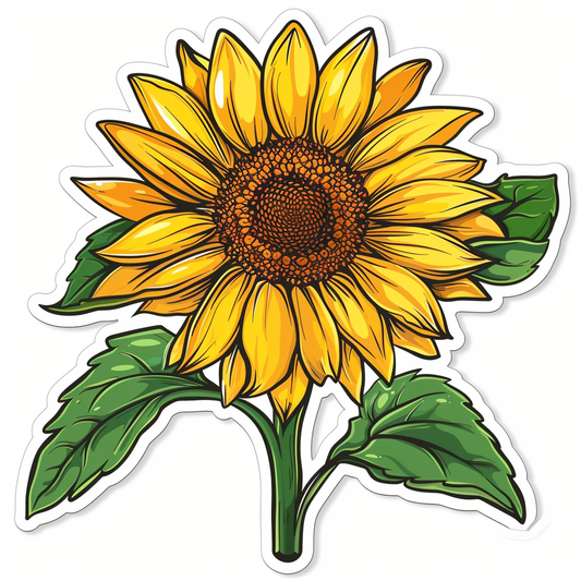 Sunflower flower majestic Expressive surreal Vinyl Decal Sticker for Car, Laptop, Tumbler and more # F022925