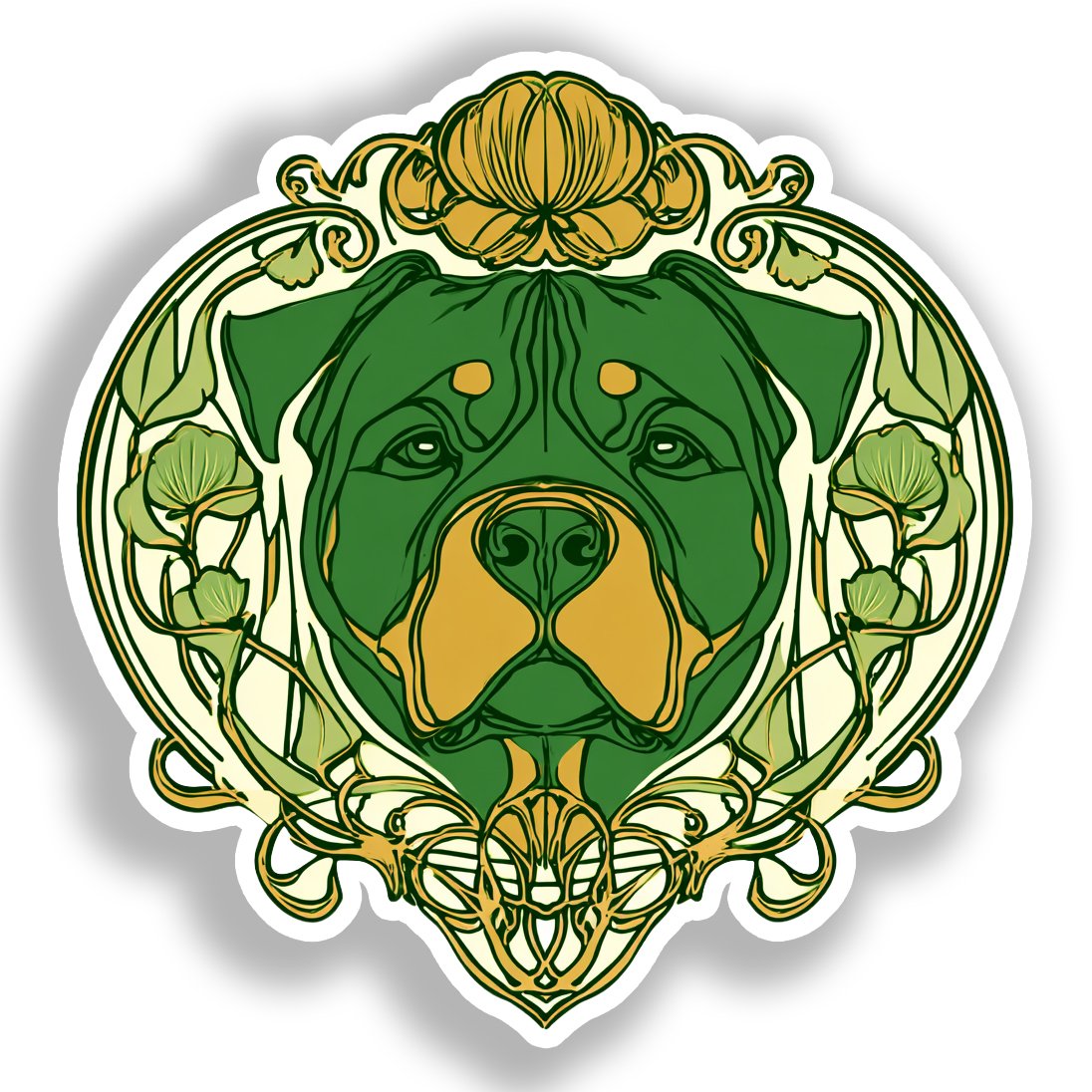 Rottweiler Dog Vinyl Decal Sticker for Car, Laptop, Tumbler and more # A017952-4" x 4"