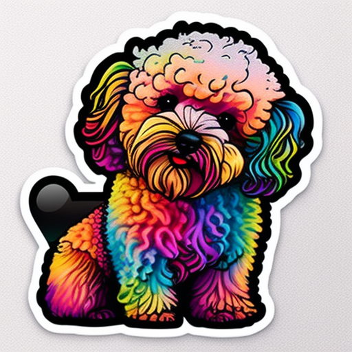 Heartcore dog Poodle Vinyl Decal Sticker for Car, Laptop, Tumbler and more # F012215