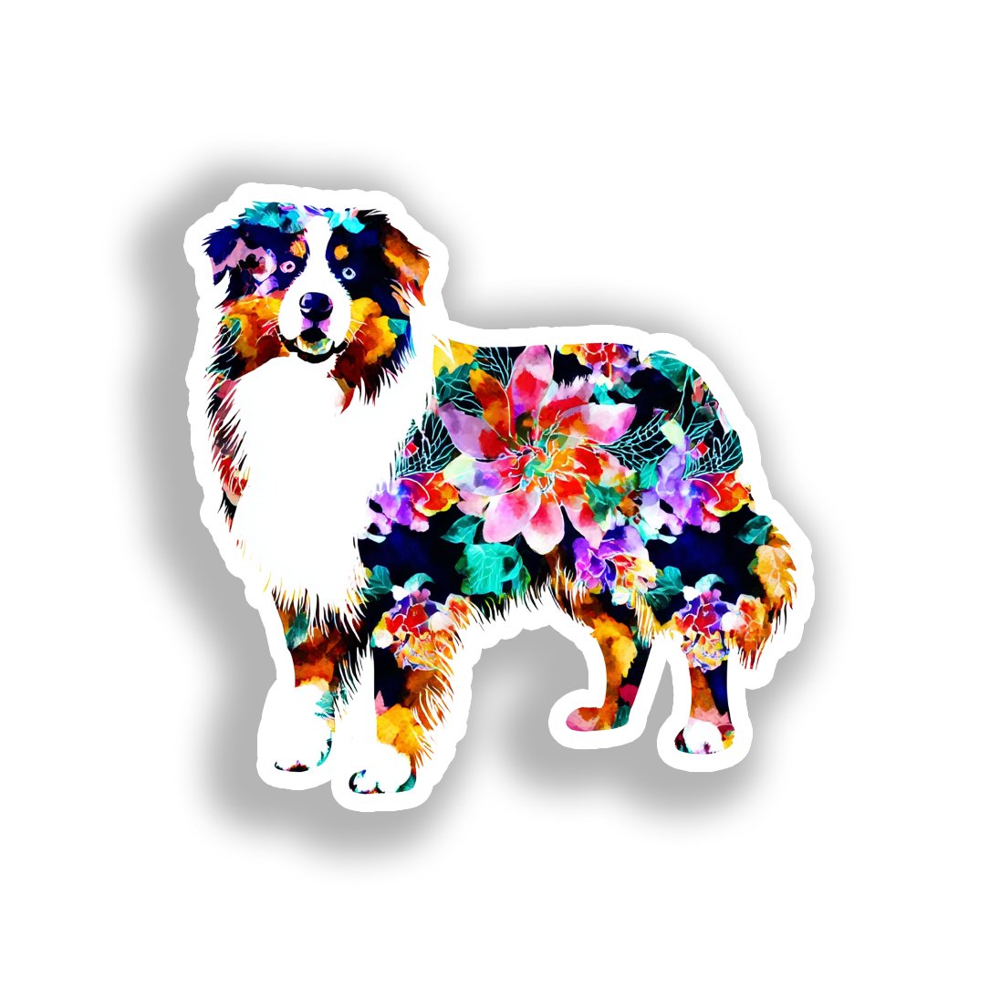 Medium Breed Dog Vinyl Decal Sticker for Car, Laptop, Tumbler and more # A019353-4" x 4"
