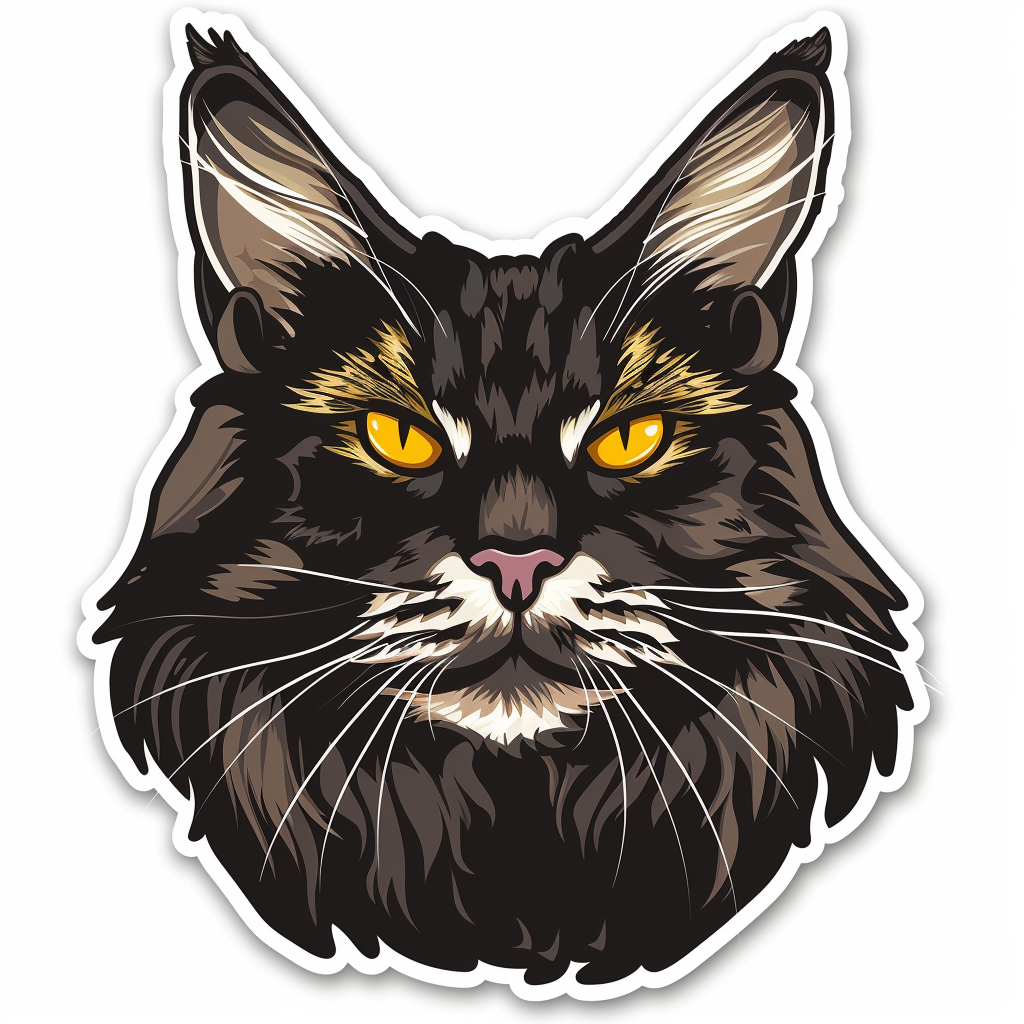 Maine Coon cat Vinyl Decal Sticker for Car, Laptop, Tumbler and more # F07567