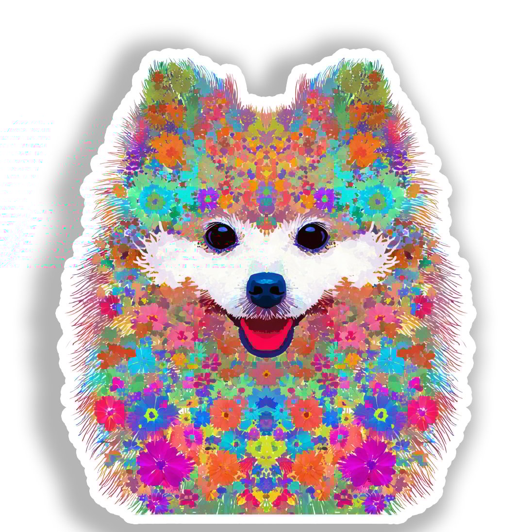 Pomeranian Dog Vinyl Decal Sticker for Car, Laptop, Tumbler and more # A017233-4" x 4"