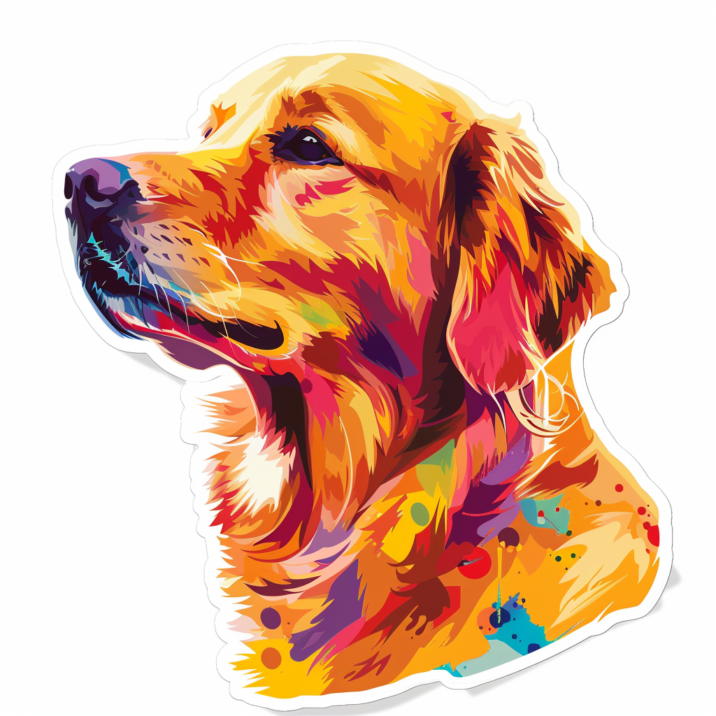 Golden Retriever Dog Vinyl Decal Sticker for Car, Laptop, Tumbler and more # F07686