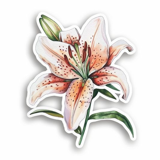Lily flower majestic Expressive surreal Vinyl Decal Sticker for Car, Laptop, Tumbler and more # F023279