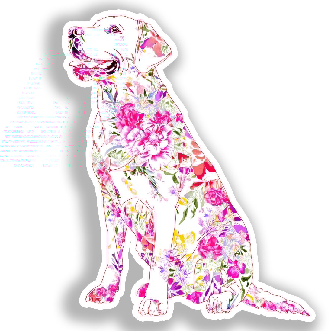 Labrador Retriever Dog Vinyl Decal Sticker for Car, Laptop, Tumbler and more # A019469-4" x 4"