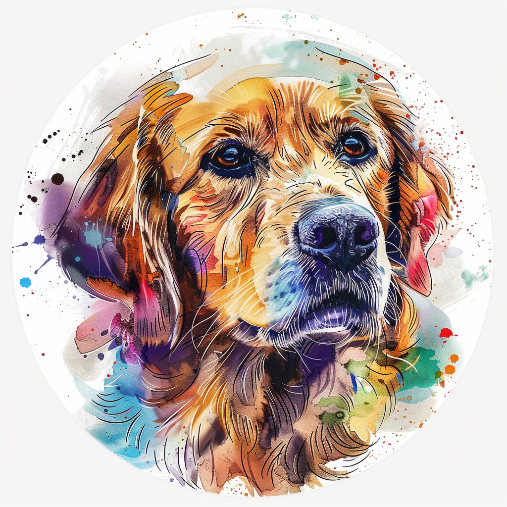 Golden Retriever Dog Vinyl Decal Sticker for Car, Laptop, Tumbler and more # F010548