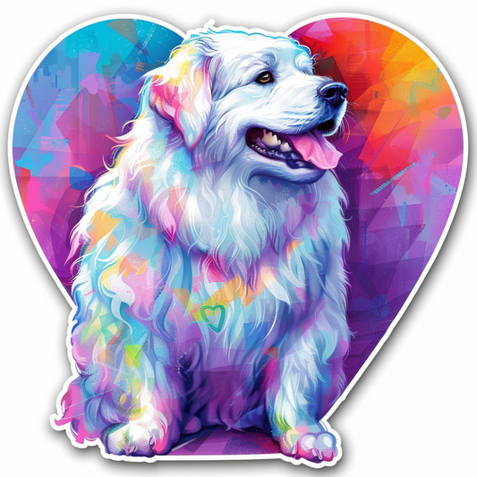 Sticker of Great Pyrenees dog  Vinyl Decal Sticker for Car, Laptop, Tumbler and more # F023642