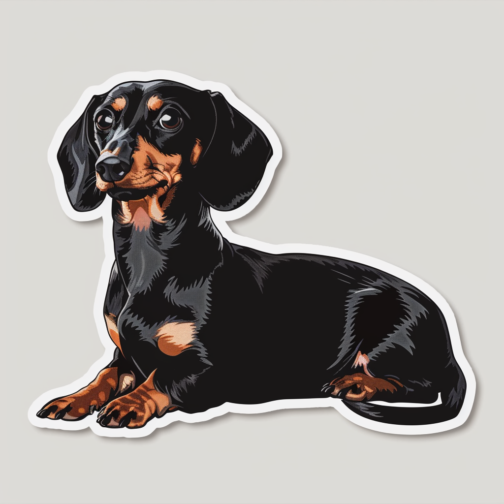 Dachshund Dog Vinyl Decal Sticker for Car, Laptop, Tumbler and more # F013110