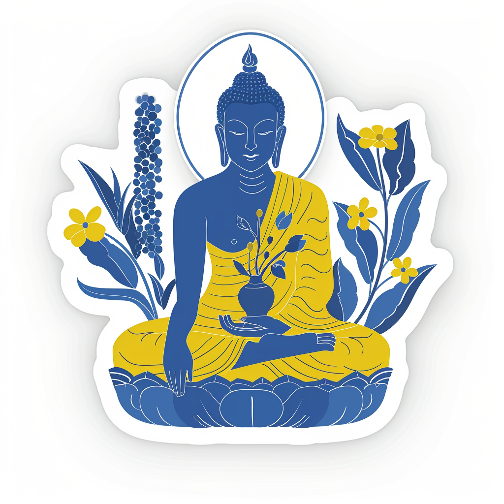 Buddha majestic Expressive surreal Vinyl Decal Sticker for Car, Laptop, Tumbler and more # F017073