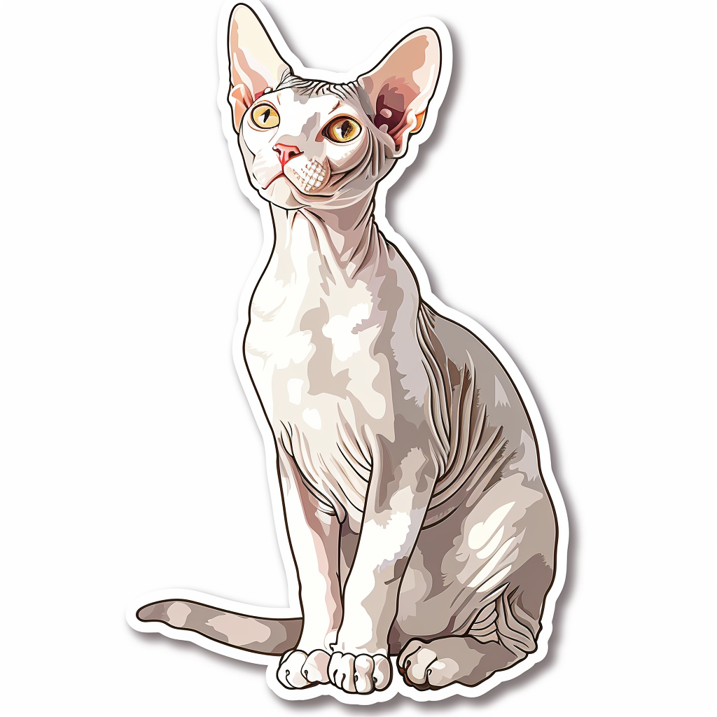 Devon Rex Cat Vinyl Decal Sticker for Car, Laptop, Tumbler and more # F09805