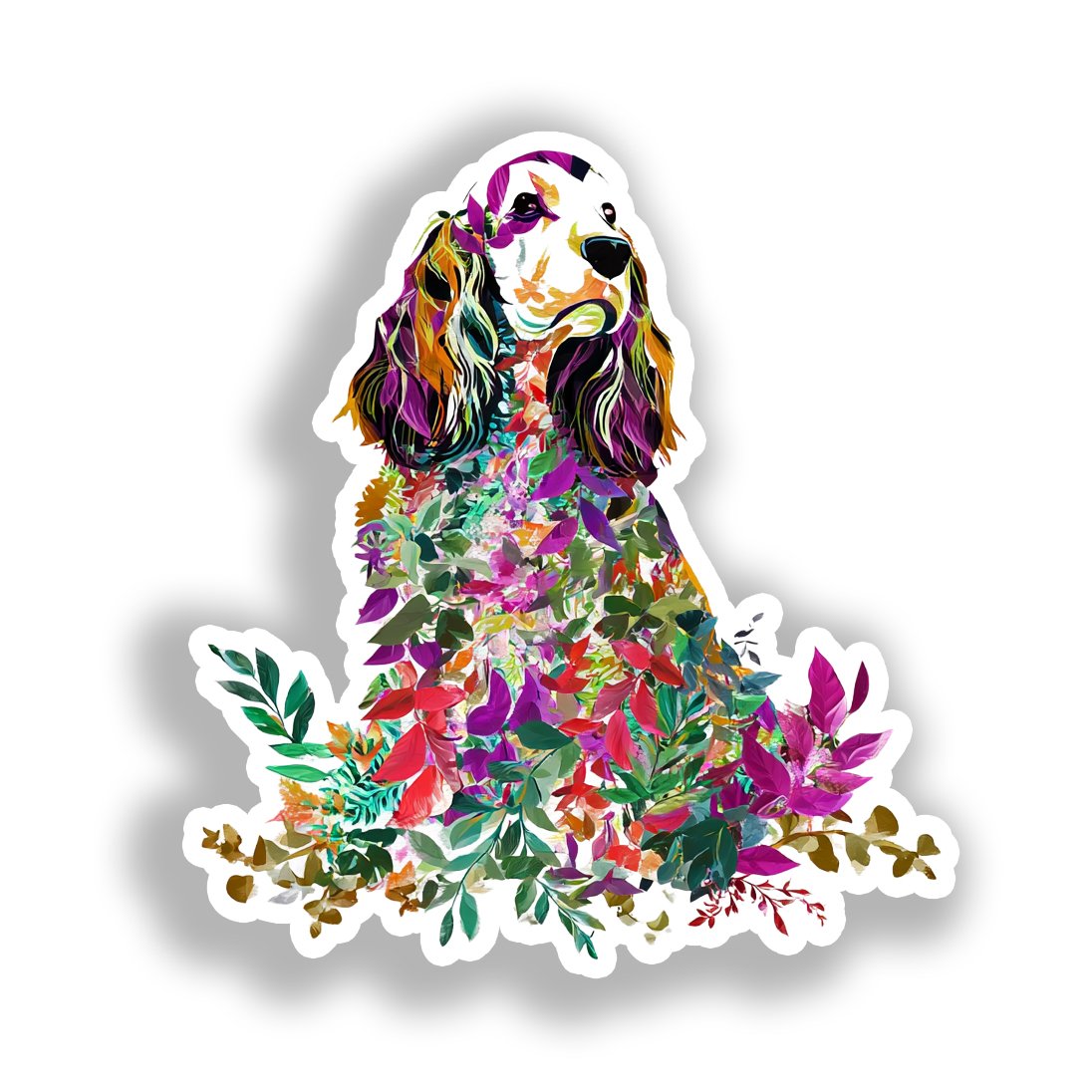 Cocker Spaniel Dog Vinyl Decal Sticker for Car, Laptop, Tumbler and more # A019793-4" x 4"