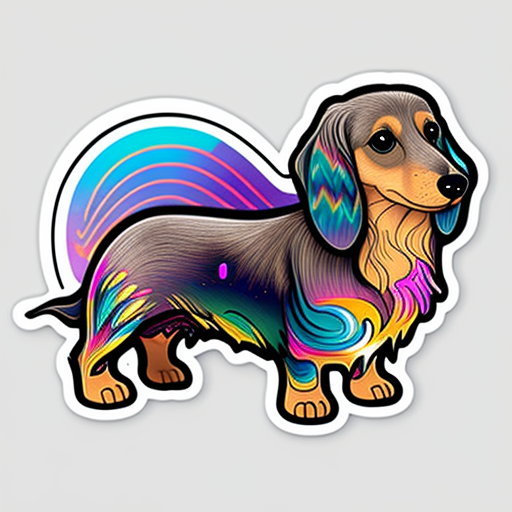 Heartcore Dachshund Dog Vinyl Decal Sticker for Car, Laptop, Tumbler and more # F012743