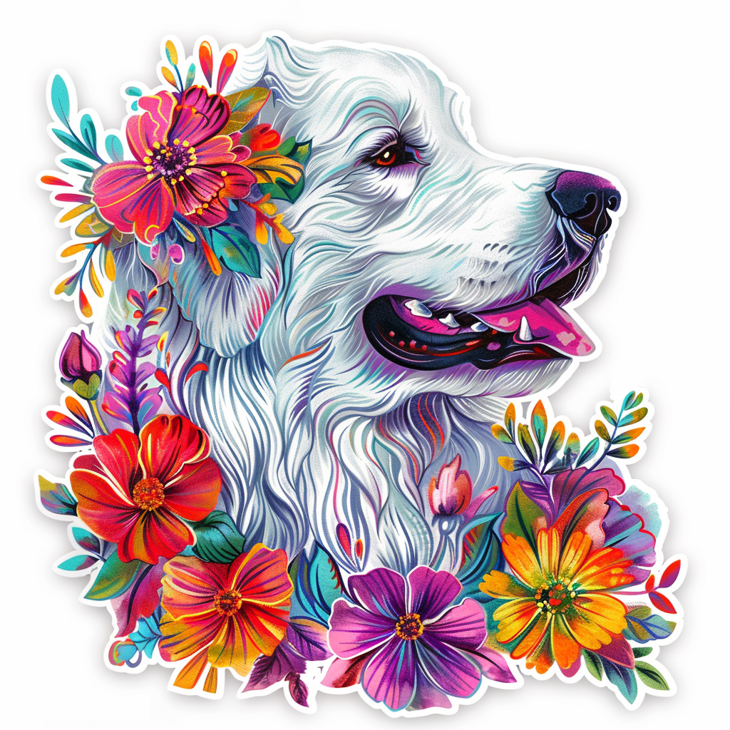 Great Pyrenees dog  Vinyl Decal Sticker for Car, Laptop, Tumbler and more # F023560