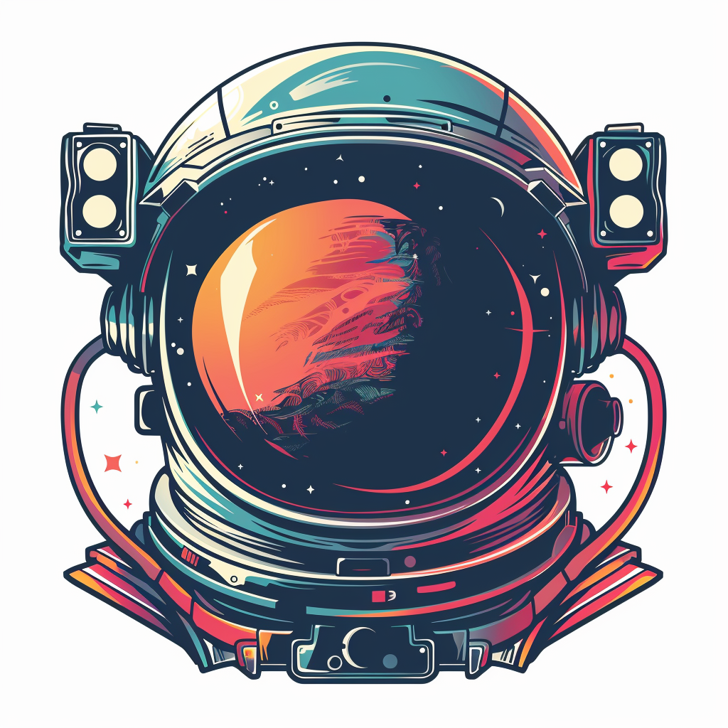 Astronaut majestic Expressive surreal Vinyl Decal Sticker for Car, Laptop, Tumbler and more # F016997