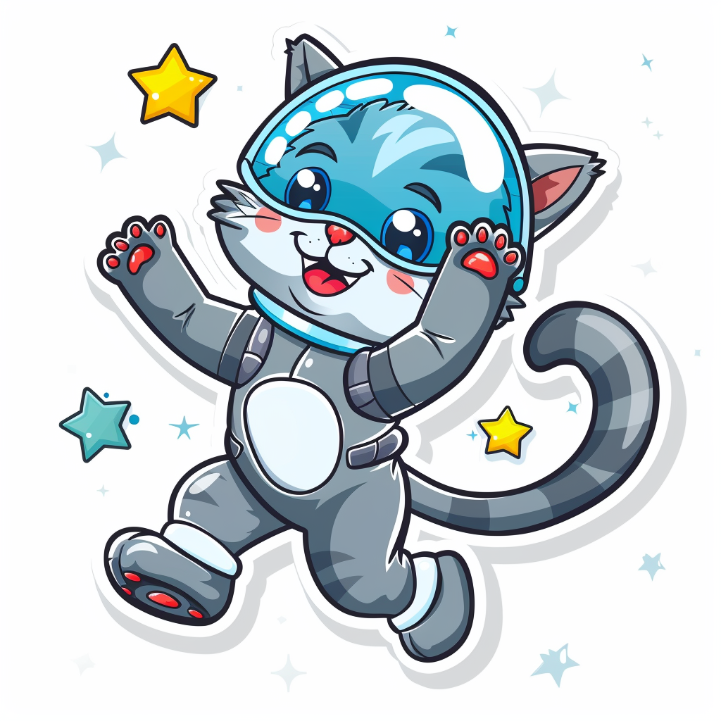 Cute and Adorable American Shorthair Expressive surreal Vinyl Decal Sticker for Car, Laptop, Tumbler and more # F018770