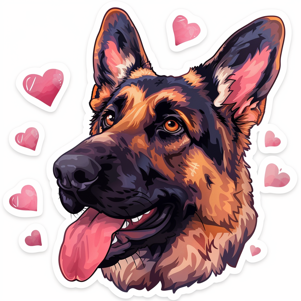 German Shepherd Dog Vinyl Decal Sticker for Car, Laptop, Tumbler and more # F011318