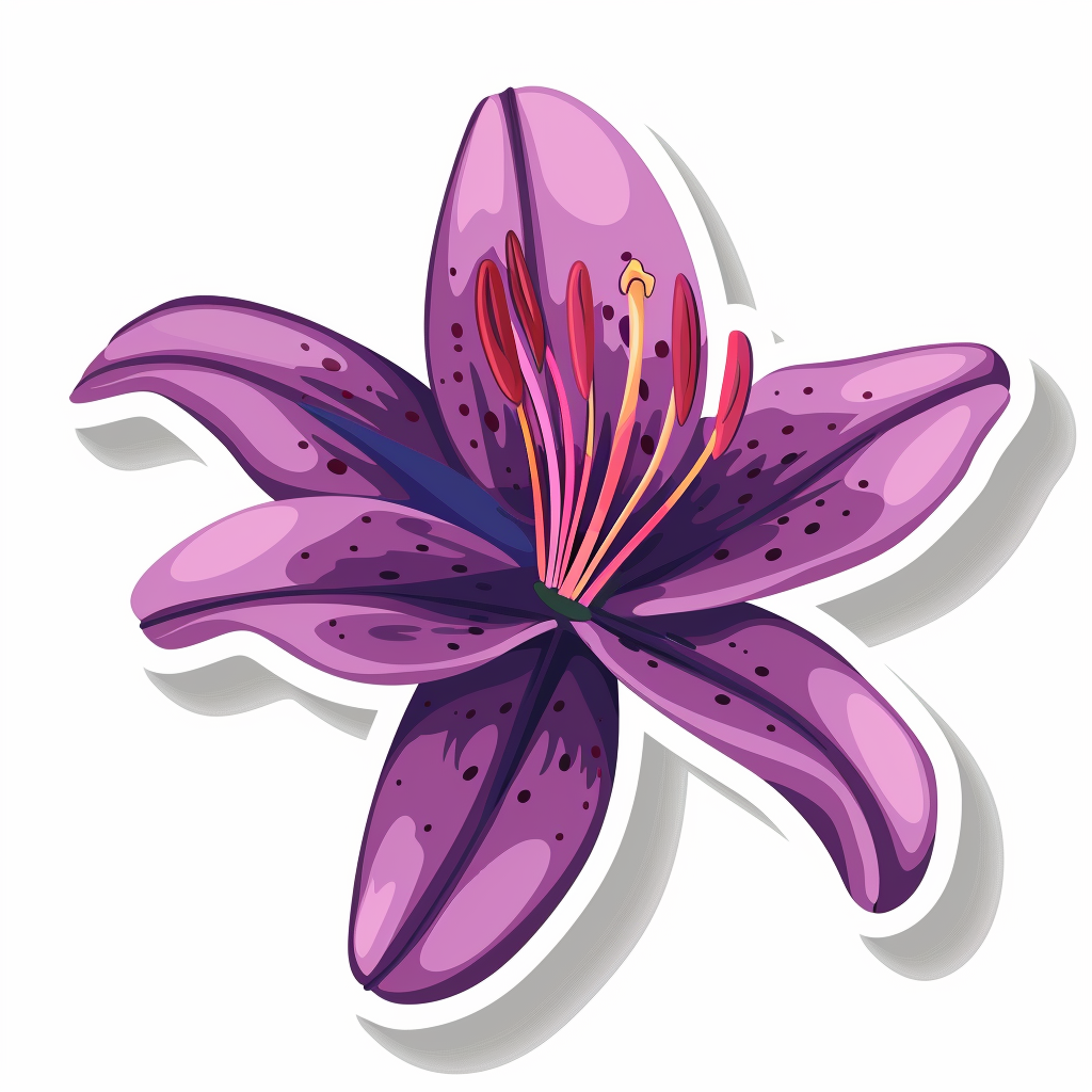 Lily flower majestic Expressive surreal Vinyl Decal Sticker for Car, Laptop, Tumbler and more # F023297