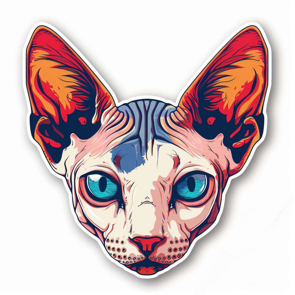 Sphynx Cat Vinyl Decal Sticker for Car, Laptop, Tumbler and more # F07590