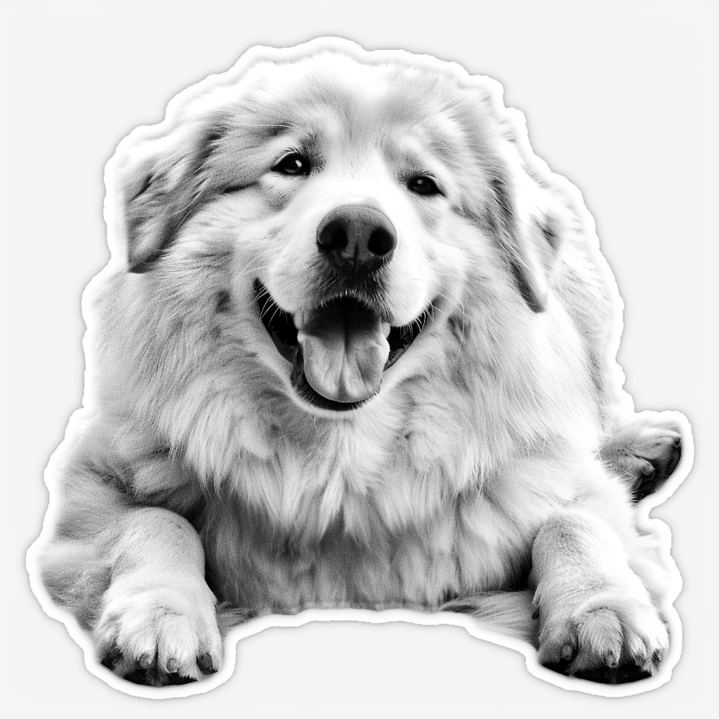 Sticker of Great Pyrenees dog  Vinyl Decal Sticker for Car, Laptop, Tumbler and more # F023593