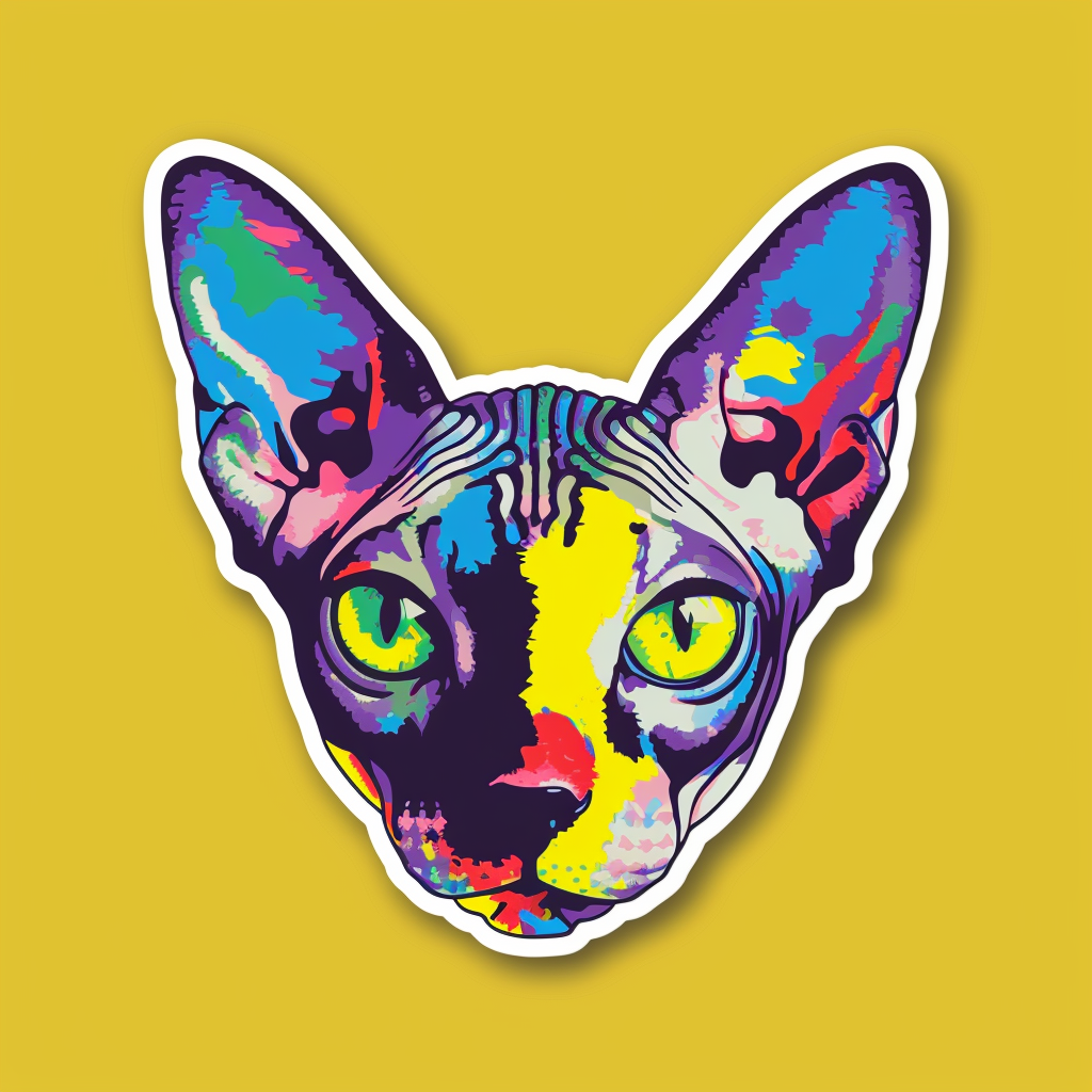 Sphynx Cat Vinyl Decal Sticker for Car, Laptop, Tumbler and more # F010082