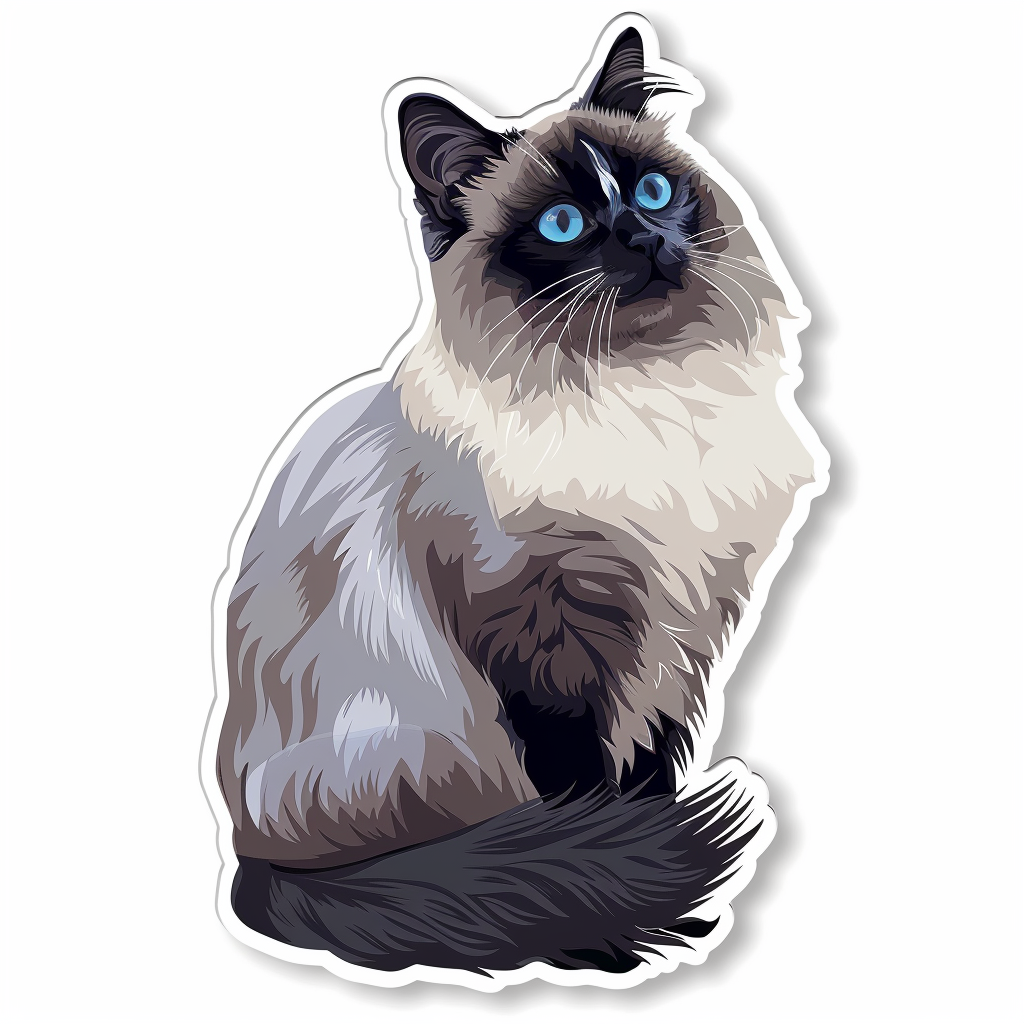 Ragdoll cat Vinyl Decal Sticker for Car, Laptop, Tumbler and more # F07897
