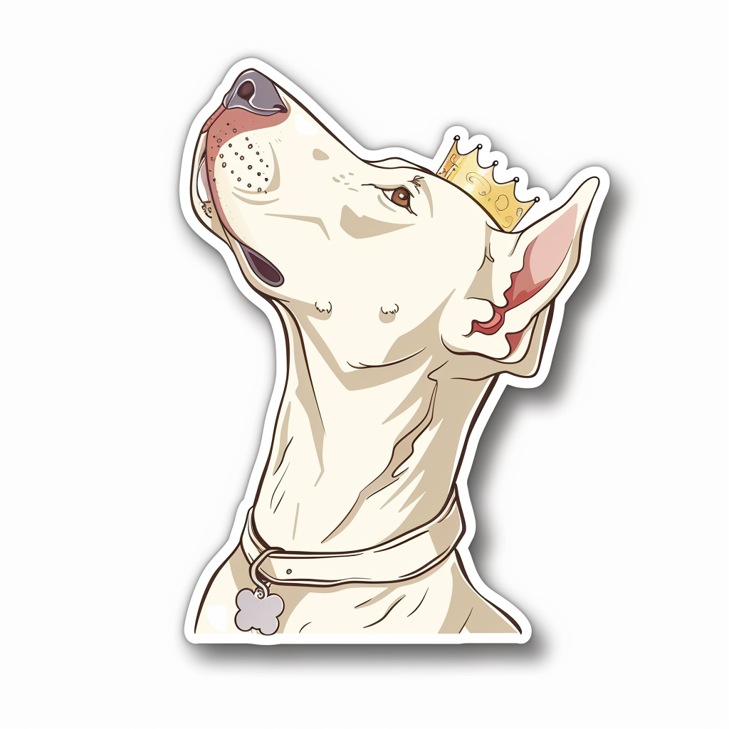 Great Dane Dog crowned majestic Expressive surreal Vinyl Decal Sticker for Car, Laptop, Tumbler and more # F017809