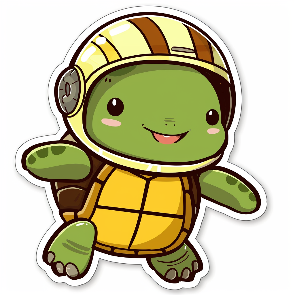 turtle majestic Expressive surreal Vinyl Decal Sticker for Car, Laptop, Tumbler and more # F022156-4" x 4"