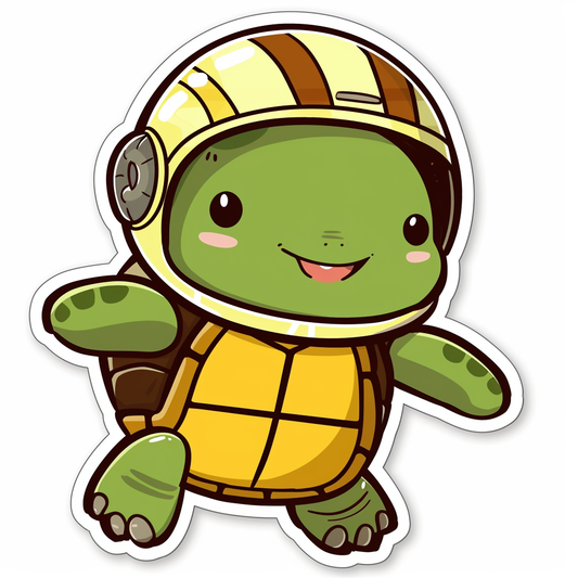 turtle majestic Expressive surreal Vinyl Decal Sticker for Car, Laptop, Tumbler and more # F022156-4" x 4"