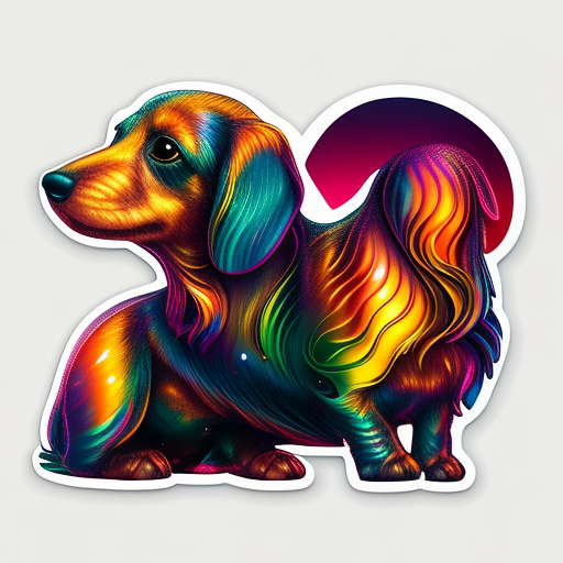 Heartcore Dachshund Dog Vinyl Decal Sticker for Car, Laptop, Tumbler and more # F012721