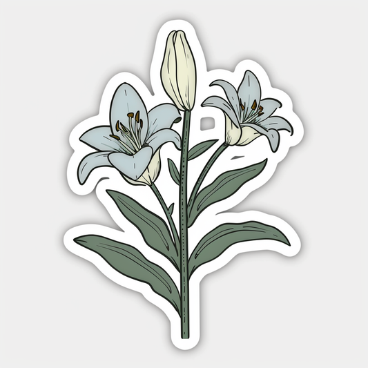 Lily flower majestic Expressive surreal Vinyl Decal Sticker for Car, Laptop, Tumbler and more # F023300