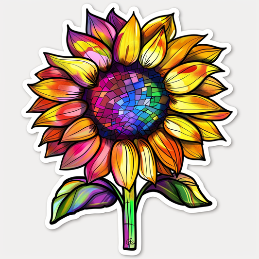 Sunflower  Vinyl Decal Sticker for Car, Laptop, Tumbler and more # F023362